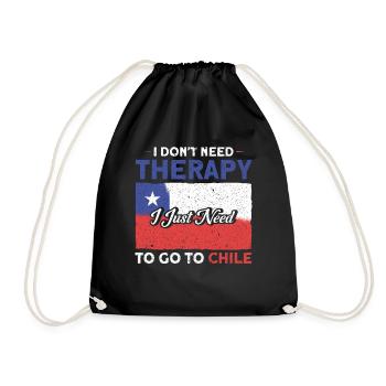 Therapy to Chile Chile Souvenir - Drawstring Bag - black - Front