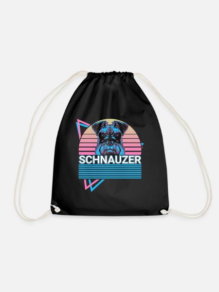 Schnauzer Retro - Turnbeutel - Schwarz