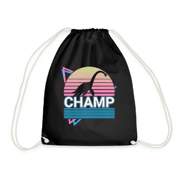 Champ Kryptide Kryptozoologie Retro - Turnbeutel - Schwarz - Vorne