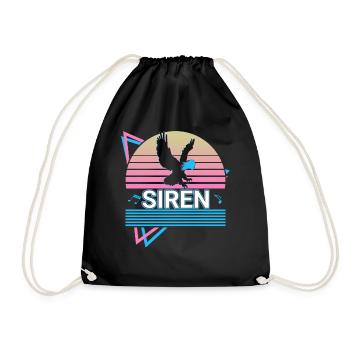 Harpy Siren Ancient Greek Mythology Retro - Drawstring Bag - black - Front