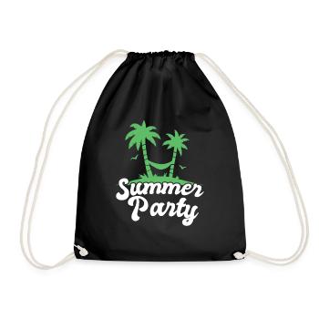 Fête d’été / Vacances, Mer, Palmiers - Sac de sport léger - noir - Devant