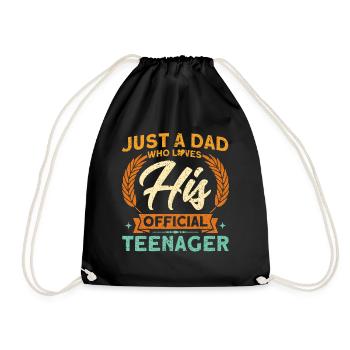 Père qui aime son adolescent officiel - Sac de sport léger - noir - Devant