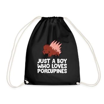Juste un garçon qui aime les porcs-épics - Sac de sport léger - noir - Devant