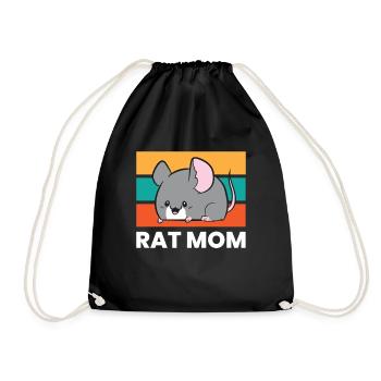 Rat Maman Pet Rat Propriétaire Rat Mama Mignon Rats - Sac de sport léger - noir - Devant