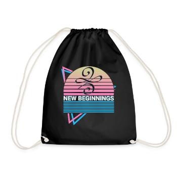 Nouveau Départ Symbole Celtique Rétro - Sac de sport léger - noir - Devant