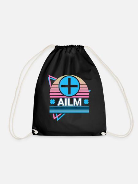Ailm Celtic Symbol Celtic Mythology Retro - Drawstring Bag - black