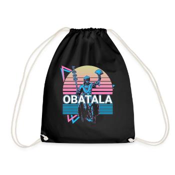 Obatala Orisha Afrikanische Gottheit Yoruba Religi - Turnbeutel - Schwarz - Vorne