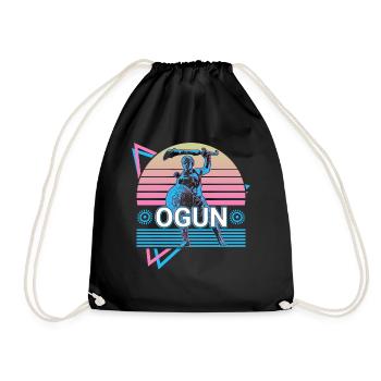 Ogun Orisha Afrikanische Gottheit Yoruba Religion - Turnbeutel - Schwarz - Vorne