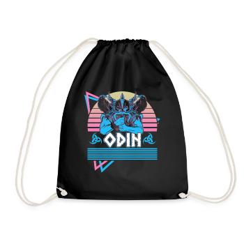 Odin Viking Nordic god Walhalla Asgard - Drawstring Bag - black - Front