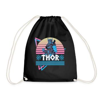 Thor Norse God Asgard Norse Mythology R - Drawstring Bag - black - Front