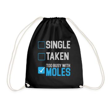 Too busy with moles Animal molef - Drawstring Bag - black - Front