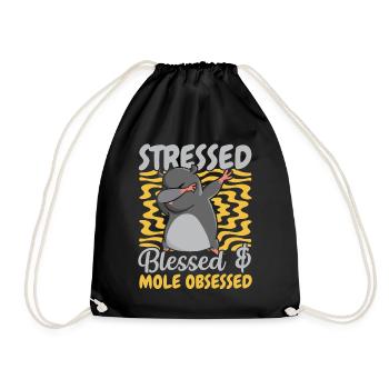 Mole Possessed Animal Mole Lovers Mole - Drawstring Bag - black - Front