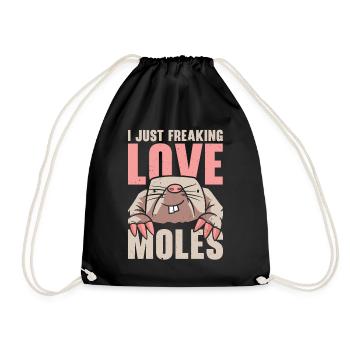 J’adore les taupes animal mole whisperer - Sac de sport léger - noir - Devant