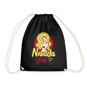 Nevada Girl USA Staat Amerika Nevadan Carson City - Turnbeutel - Schwarz - Vorne