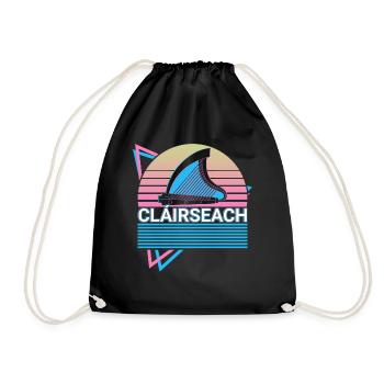 Harpe celtique Irish Clairseach Irish Mytholo - Sac de sport léger - noir - Devant
