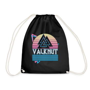 Valknut Symbol Nordic Symbol Nordic Symbol - Drawstring Bag - black - Front