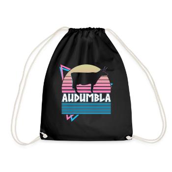 Audumbla Mythologie nordique Vache préhistorique Rétro - Sac de sport léger - noir - Devant
