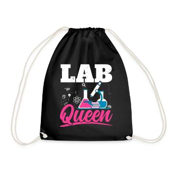 Laboratory Queen Biologist Science Teacher Biolog - Drawstring Bag - black - Front