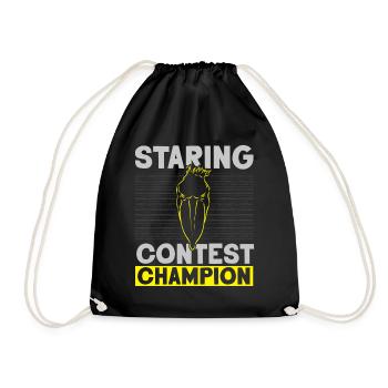 Staring Contest Champion Schuhschnabel Storch Walf - Turnbeutel - Schwarz - Vorne