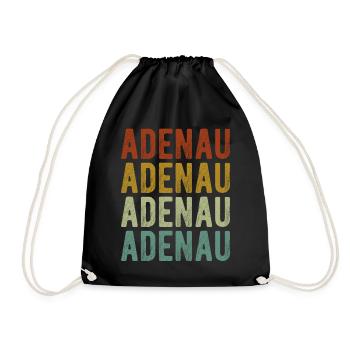 Adenau Stadt Retro Vintage - Turnbeutel - Schwarz - Vorne