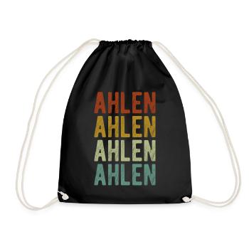 Ahlen Stadt Retro Vintage - Turnbeutel - Schwarz - Vorne