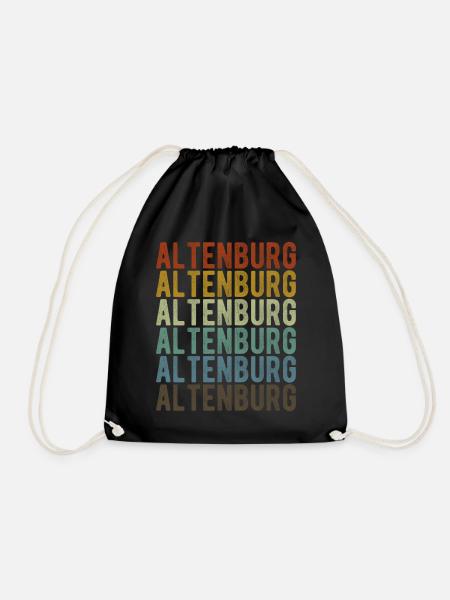 Altenburg Stadt Retro Vintage - Turnbeutel - Schwarz