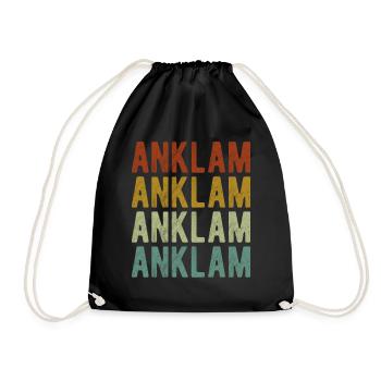 Anklam Stadt Retro Vintage - Turnbeutel - Schwarz - Vorne