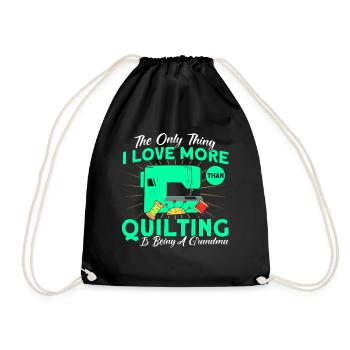 Seamstresses Quilting Lovers Quilting - Drawstring Bag - black - Front