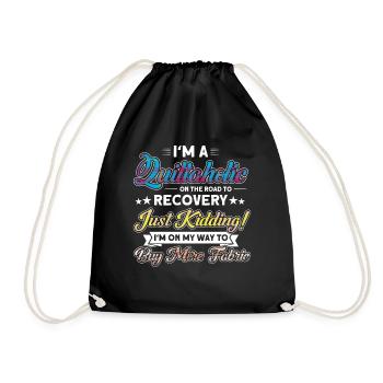 Seamstresses Quilting Lovers Quilting - Drawstring Bag - black - Front