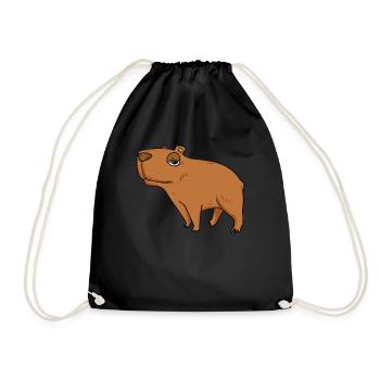 Capybara Wasserschwein - Sac de sport léger - noir - Devant