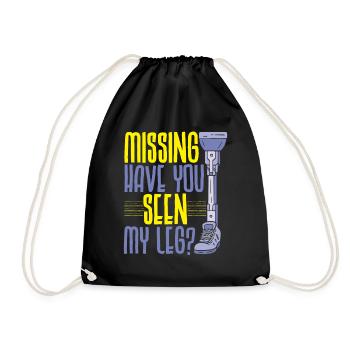 Missed Did You See My Leg Amputee A - Drawstring Bag - black - Front