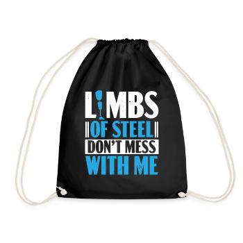 Membres d’acier Amputation Amputation Amputation amputée - Sac de sport léger - noir - Devant