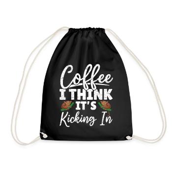 Coffee, I think it's starting to work Tarsierf - Drawstring Bag - black - Front