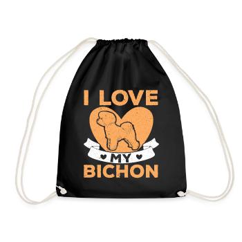 Bichon Frise Dog Lover Dog Breeder chiot Pfo - Sac de sport léger - noir - Devant