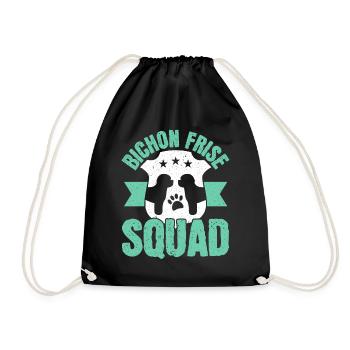 Bichon Frise Kader Dog Lover chiot Paw Lieb - Sac de sport léger - noir - Devant