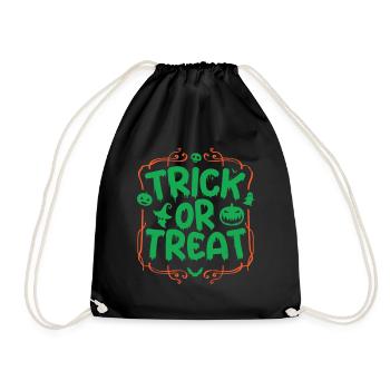 Trick Or Treat, Trick or Treat Halloween - Drawstring Bag - black - Front