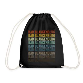 Bad Blankenburg Stadt Retro Vintage - Turnbeutel - Schwarz - Vorne