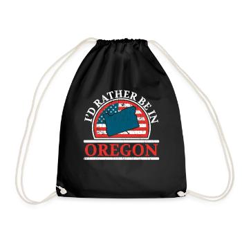 Je préférerais être en Oregon USA Amérique Oregon - Sac de sport léger - noir - Devant