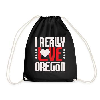 J’aime vraiment Oregon USA État d’Amérique Oregon - Sac de sport léger - noir - Devant