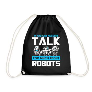 Roboter Robotik Ingenieur Kostüm Roboter - Turnbeutel - Schwarz - Vorne