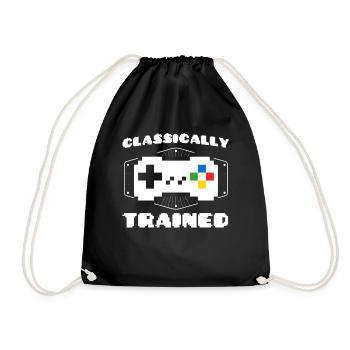 Jeu de hasard Retro Gamer Jeux vidéo Cadeau - Sac de sport léger - noir - Devant