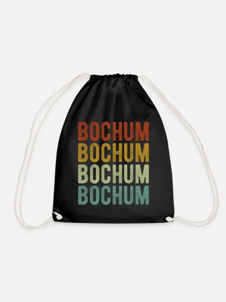 Bochum Stadt Retro Vintage - Turnbeutel - Schwarz