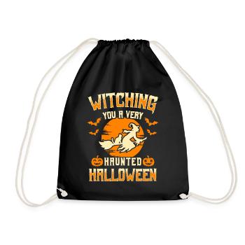 Witching You A Very Haunted Halloween / Witch - Turnbeutel - Schwarz - Vorne