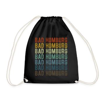 Bad Homburg City Retro Vintage - Drawstring Bag - black - Front