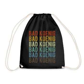 Bad Koenig Stadt Retro Vintage - Turnbeutel - Schwarz - Vorne