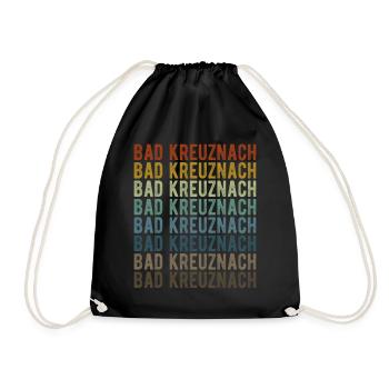 Bad Kreuznach Stadt Retro Vintage - Turnbeutel - Schwarz - Vorne