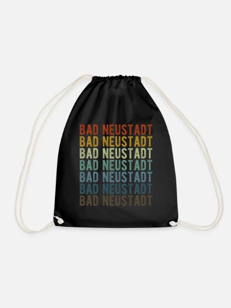 Bad Neustadt Stadt Retro Vintage - Turnbeutel - Schwarz