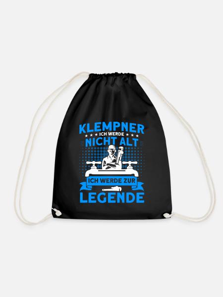 Sanitär Klempner Anlagenmechaniker Geschenk - Turnbeutel - Schwarz
