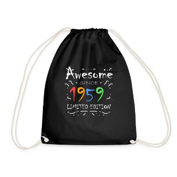 1959 - Born 1959 - Fantastic since 1959 - Drawstring Bag - black - Front