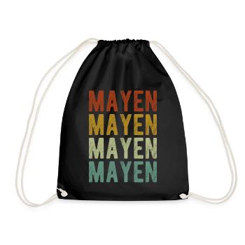 Mayen Stadt Retro Vintage - Turnbeutel - Schwarz - Vorne